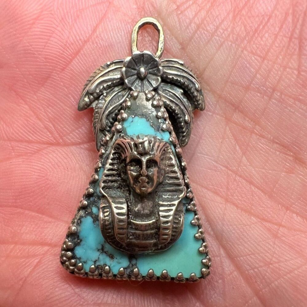 Turquoise Sterling Silver 925 Necklace Pendant